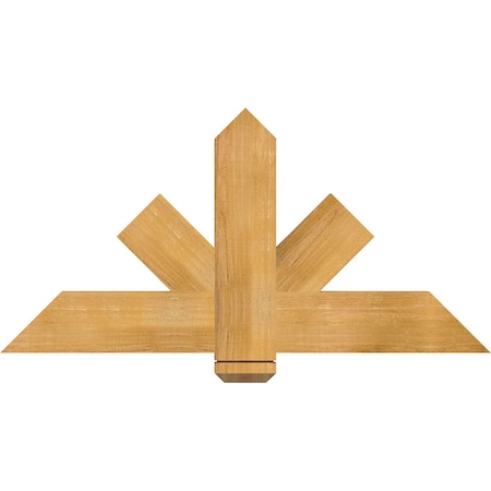 Ekena Millwork Kennewick Rough Sawn Timber Gable Bracket, Western Red Cedar, 48"W x 24"H x 2"D x 6"F, 12/12 Pitch GBW048X24X0206KEN00RWR
